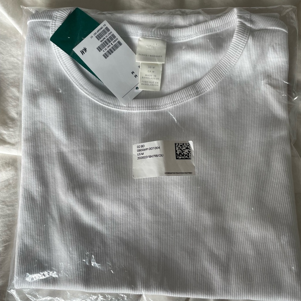 H&M White Short Sleeve Tee